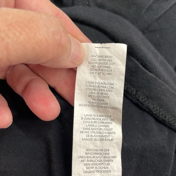 Fabletics Neema Black Comfy Stretch Cotton Draped Racerback Maxi Dress - Picture 9 of 10